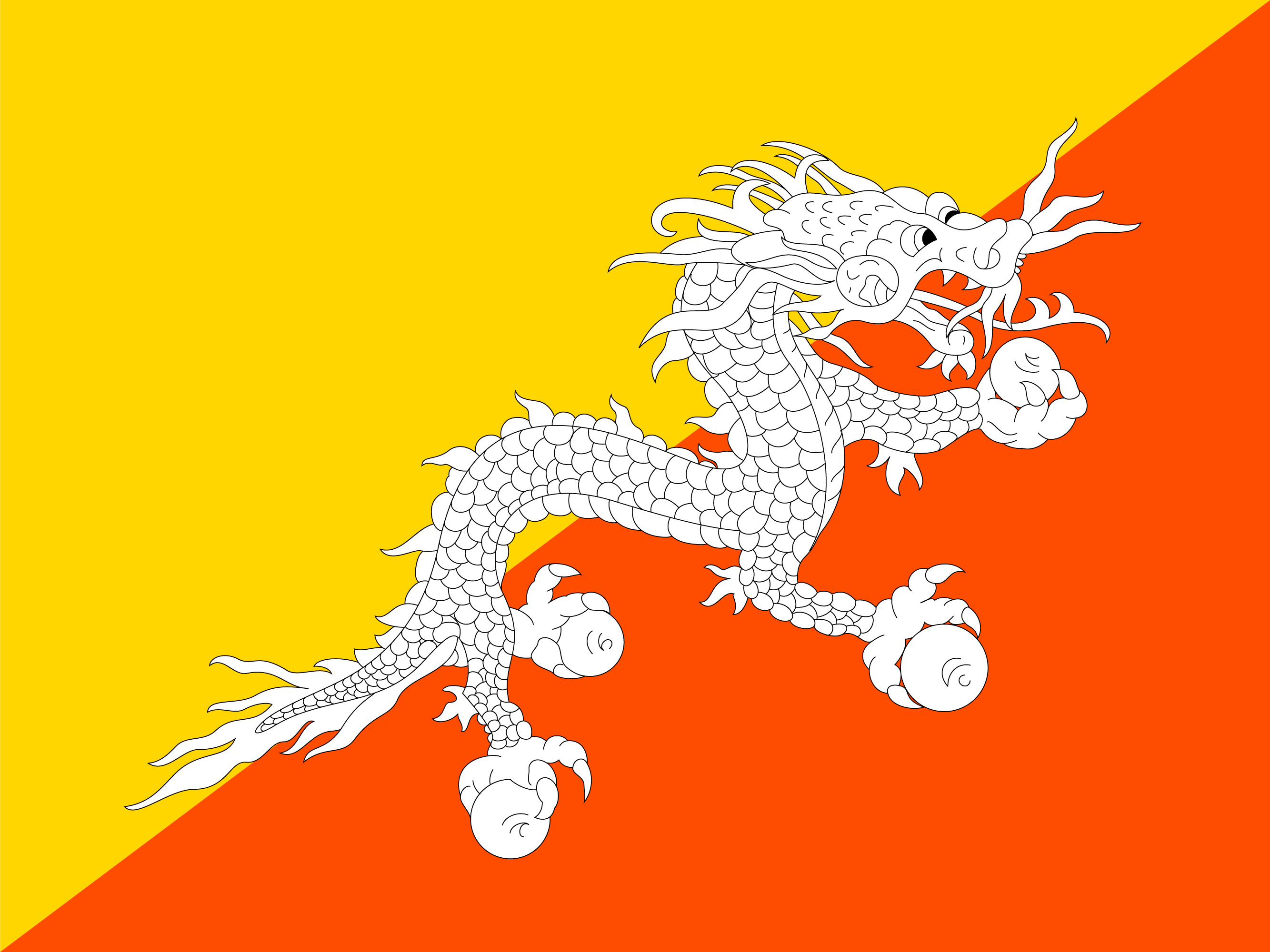 Bhutan vlag