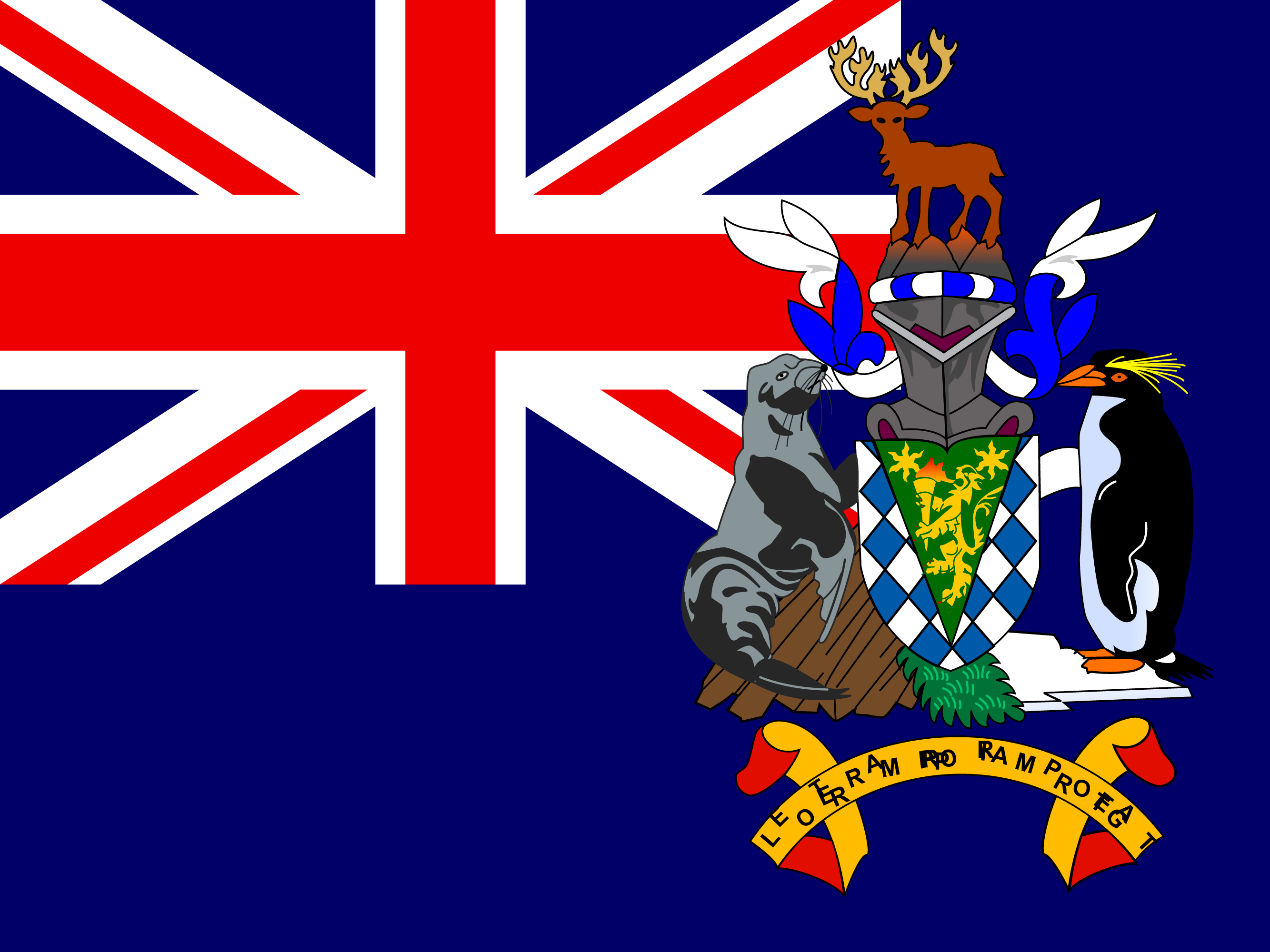 Zuid-Georgië en Zuidelijke Sandwicheilanden vlag
