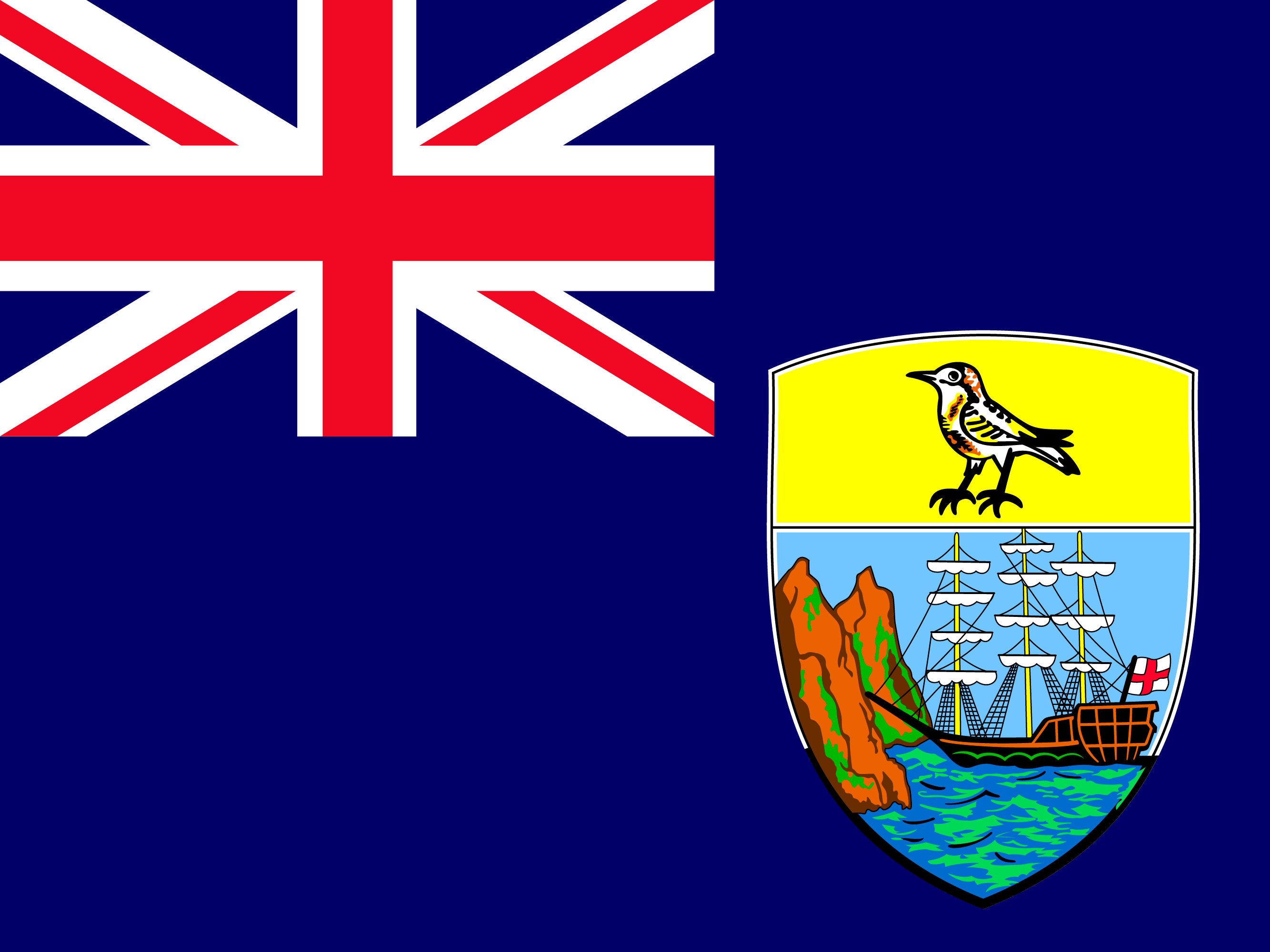 Sint-Helena, Ascension en Tristan da Cunha vlag