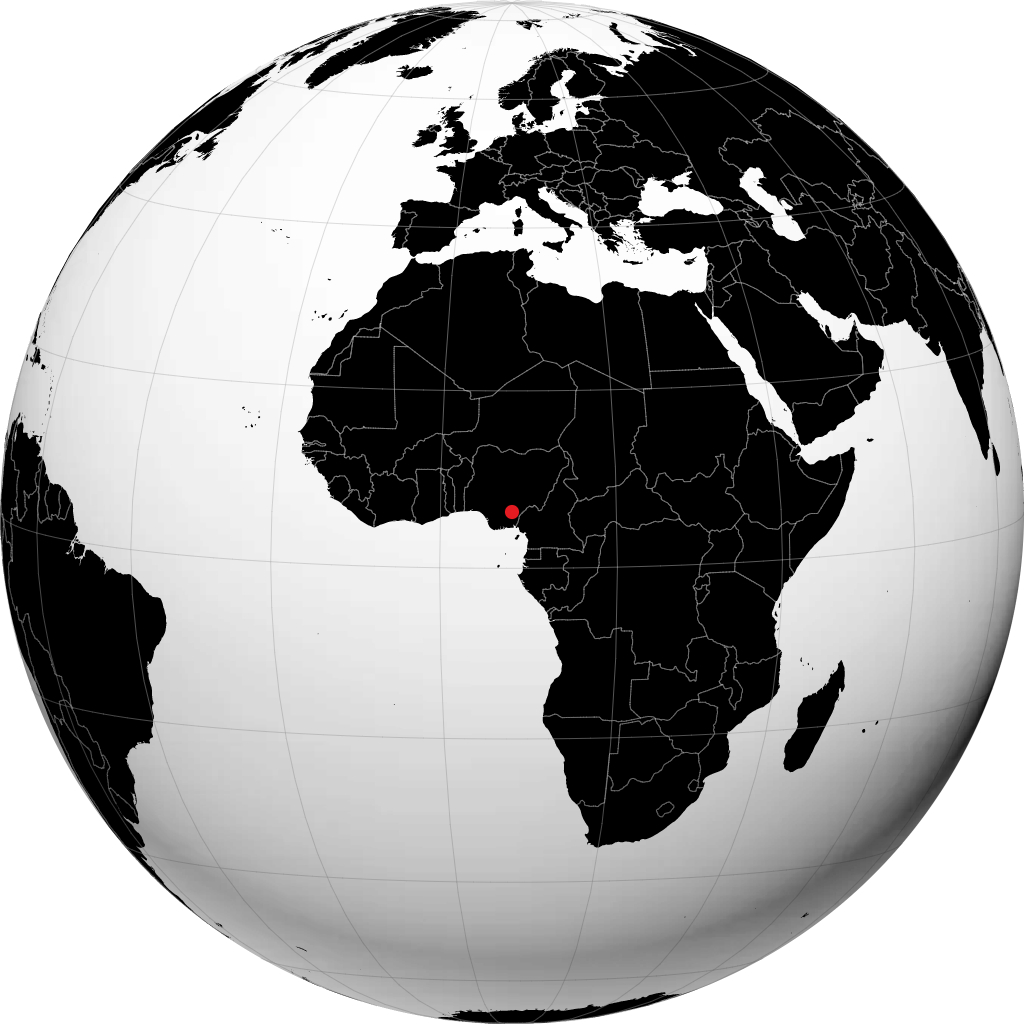 Abakaliki op de globe