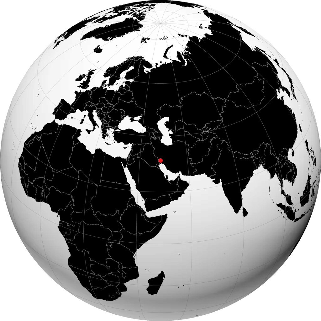 Ahvāz op de globe