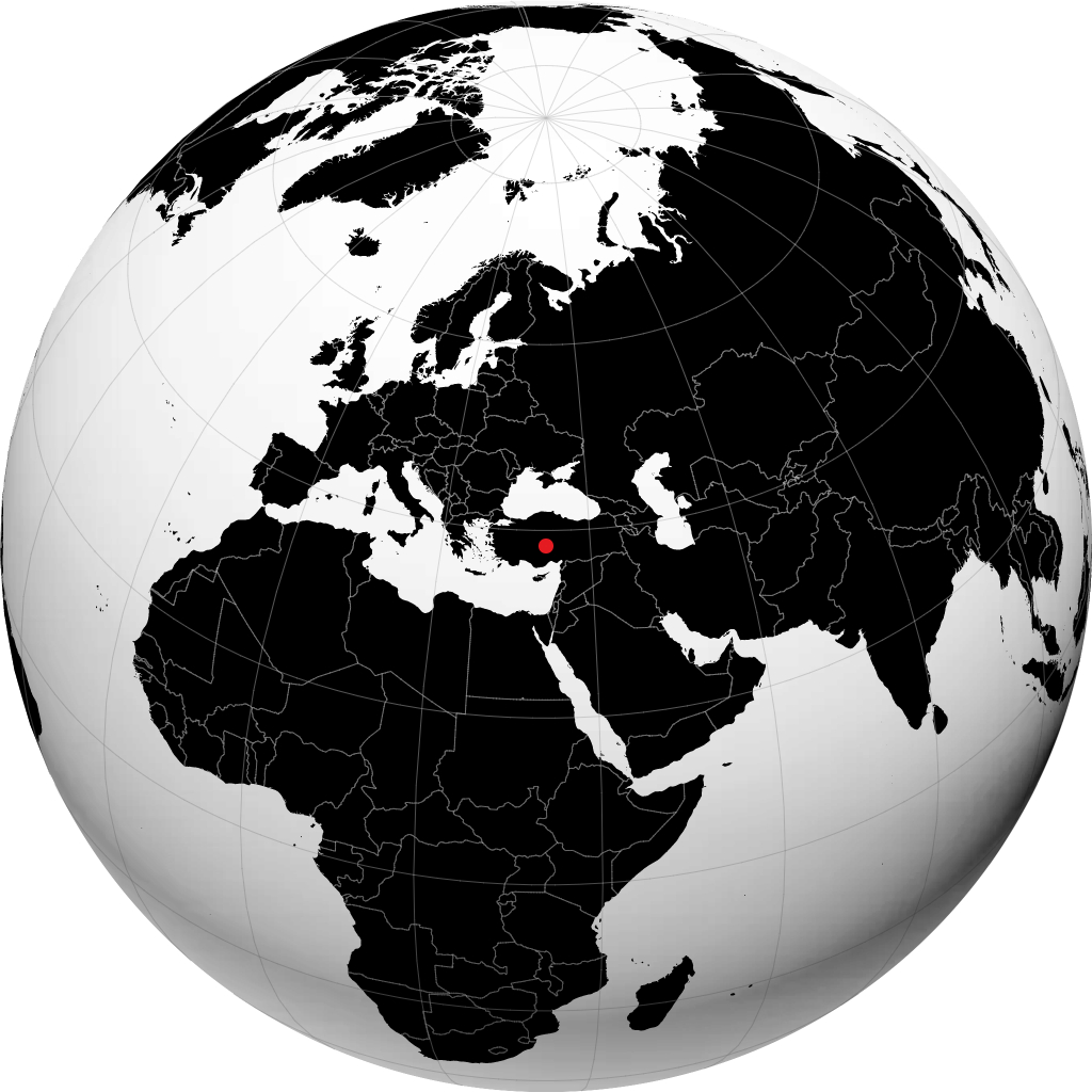Aksaray op de globe