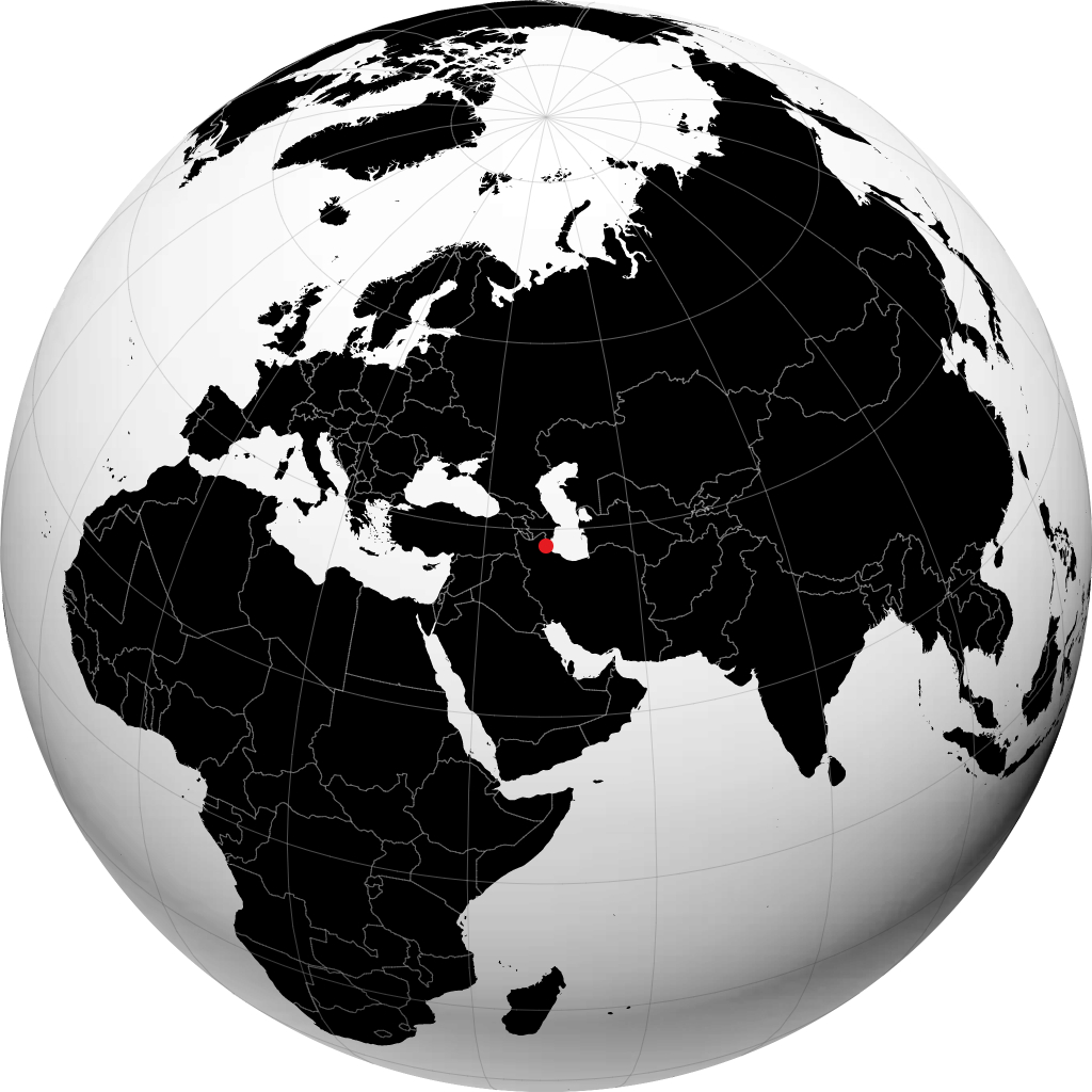 Ardabil op de globe