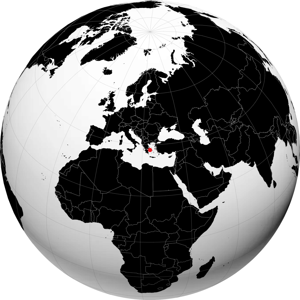 Athene op de globe