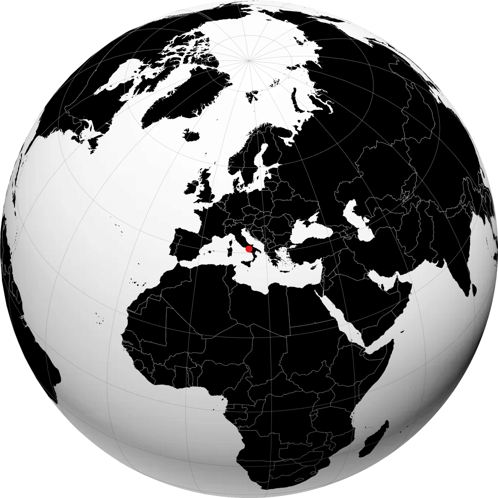 Avellino op de globe