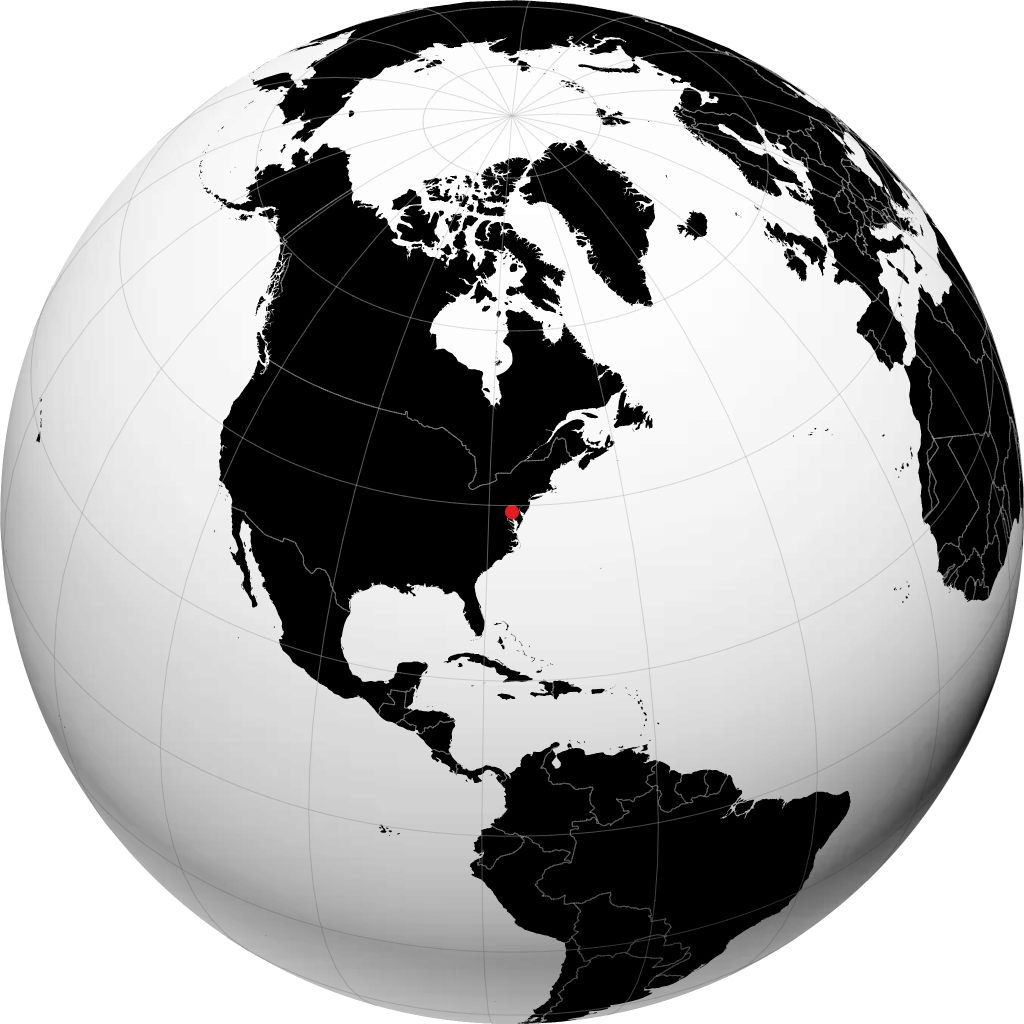 Baltimore op de globe