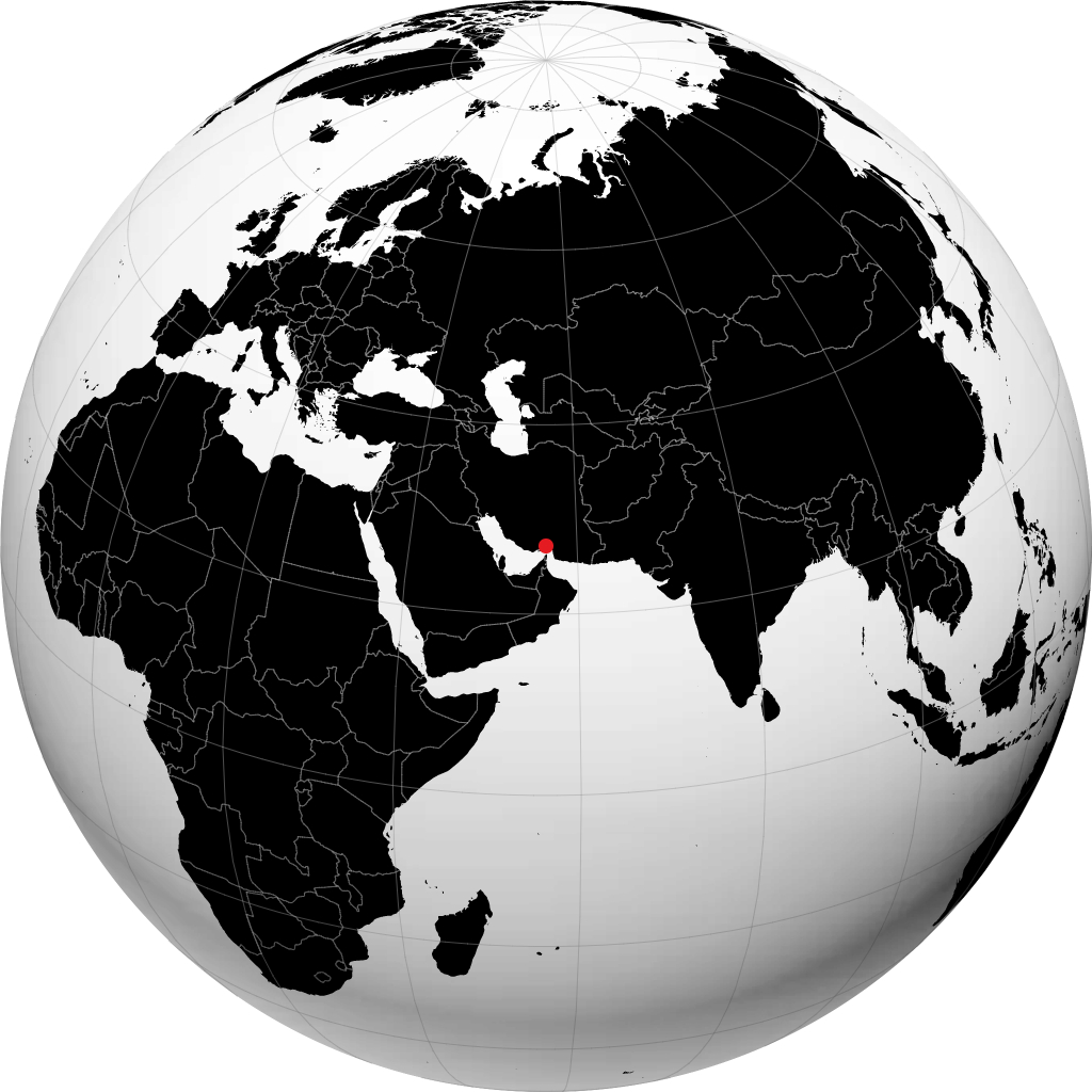 Bandar Abbas op de globe