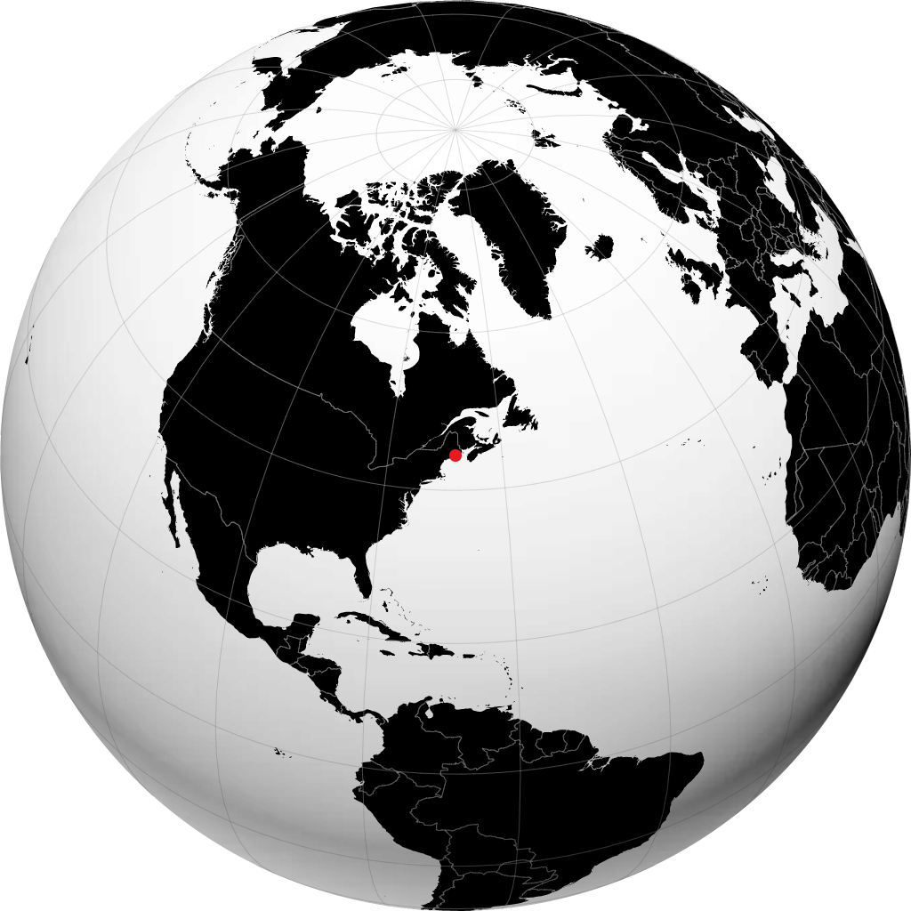 Bar Harbor op de globe