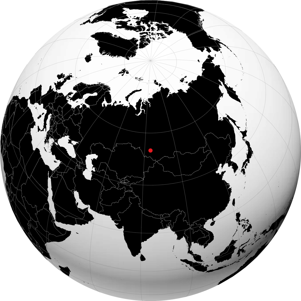 Barnaul op de globe