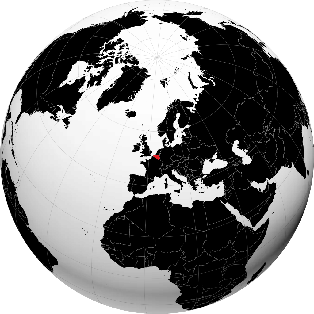 België op de globe