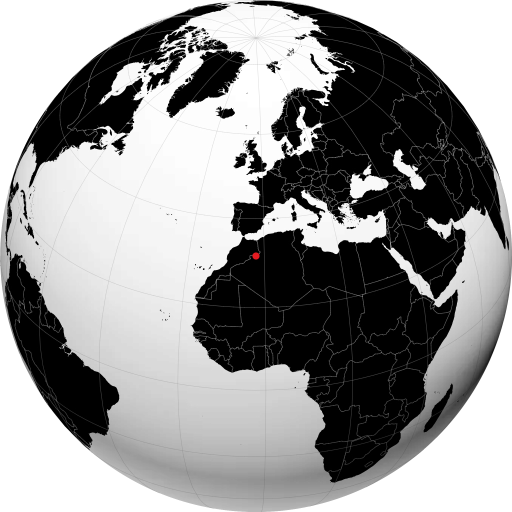 Béchar op de globe