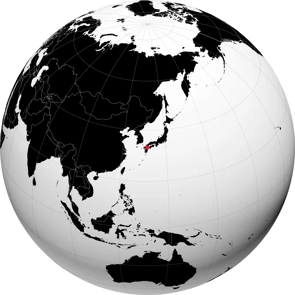 Beppu op de globe