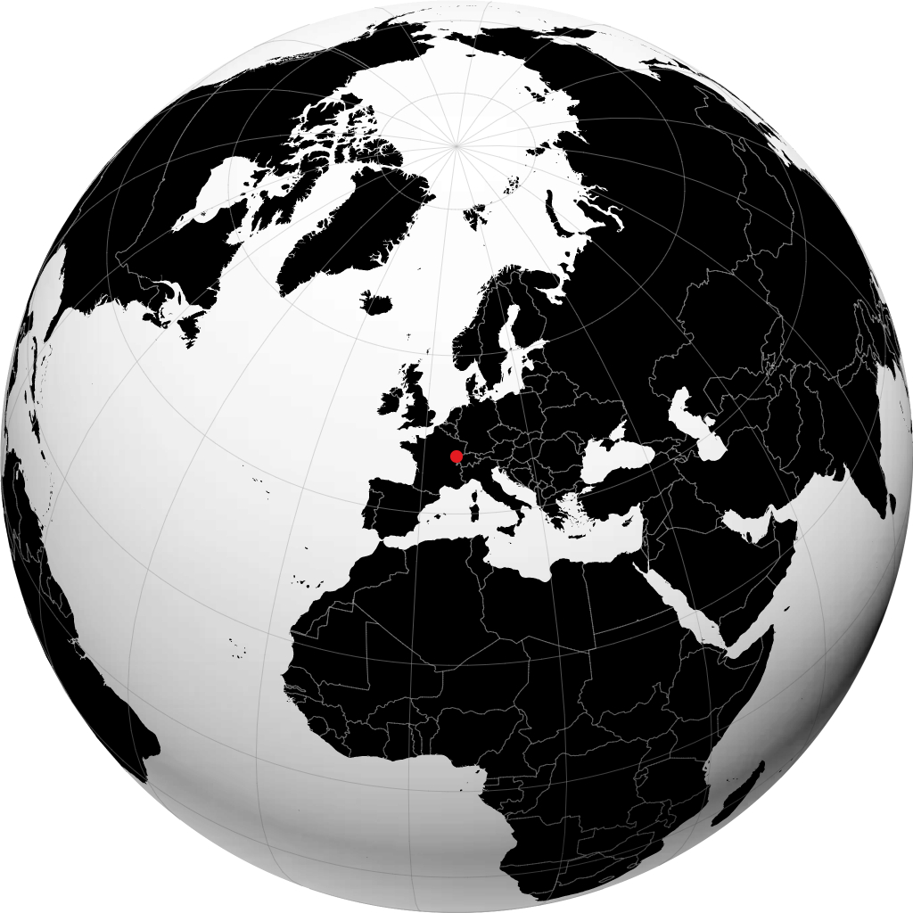 Besançon op de globe