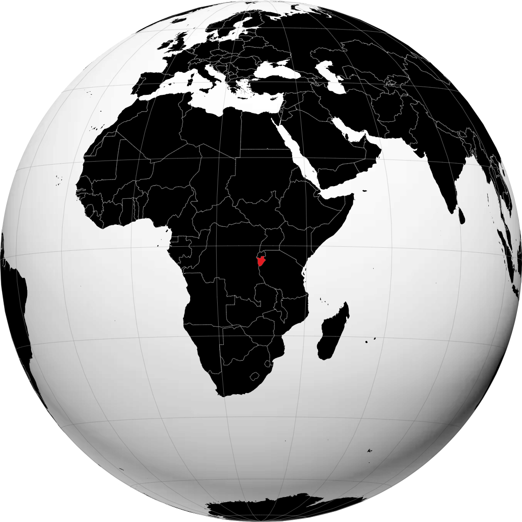 Burundi op de globe