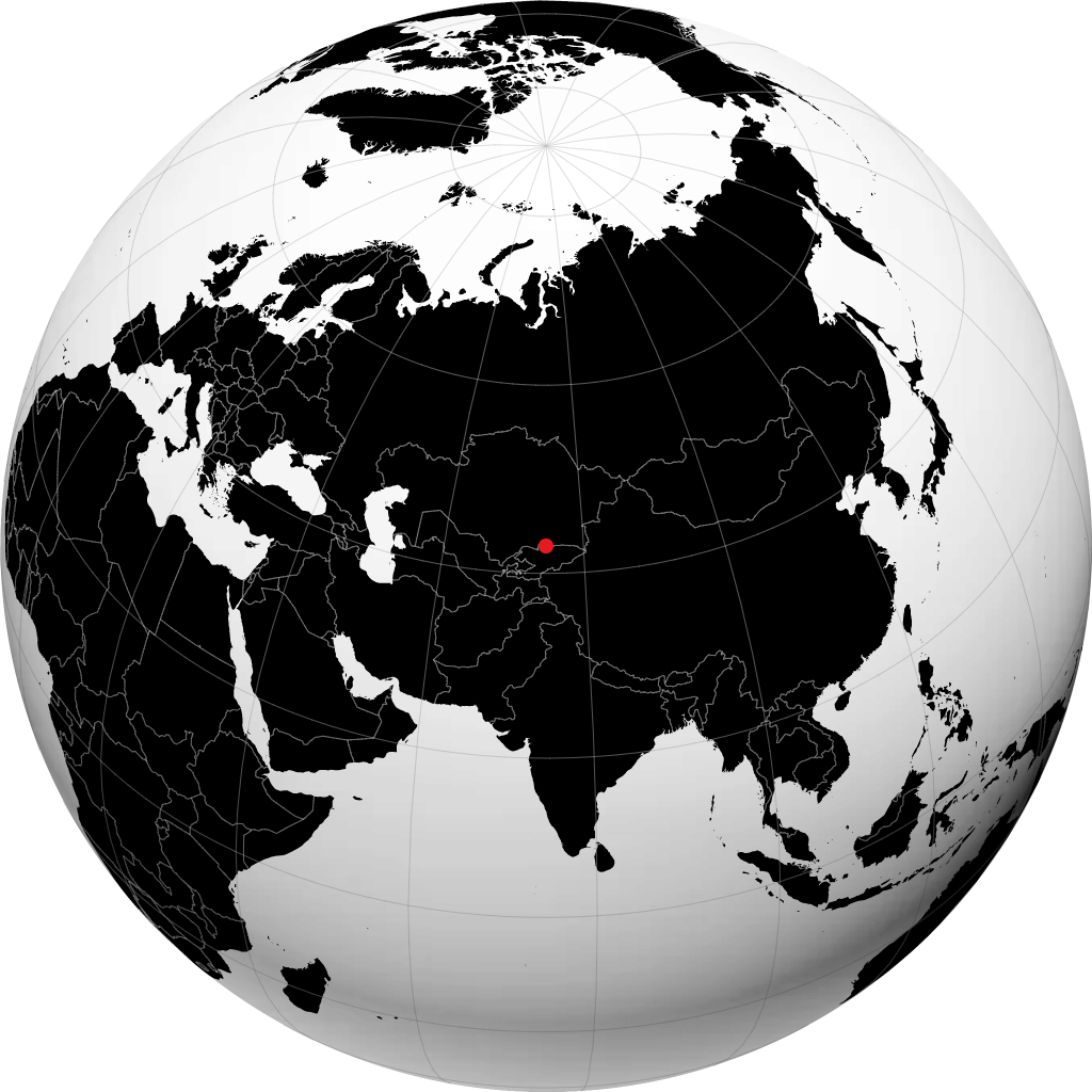 Bisjkek op de globe