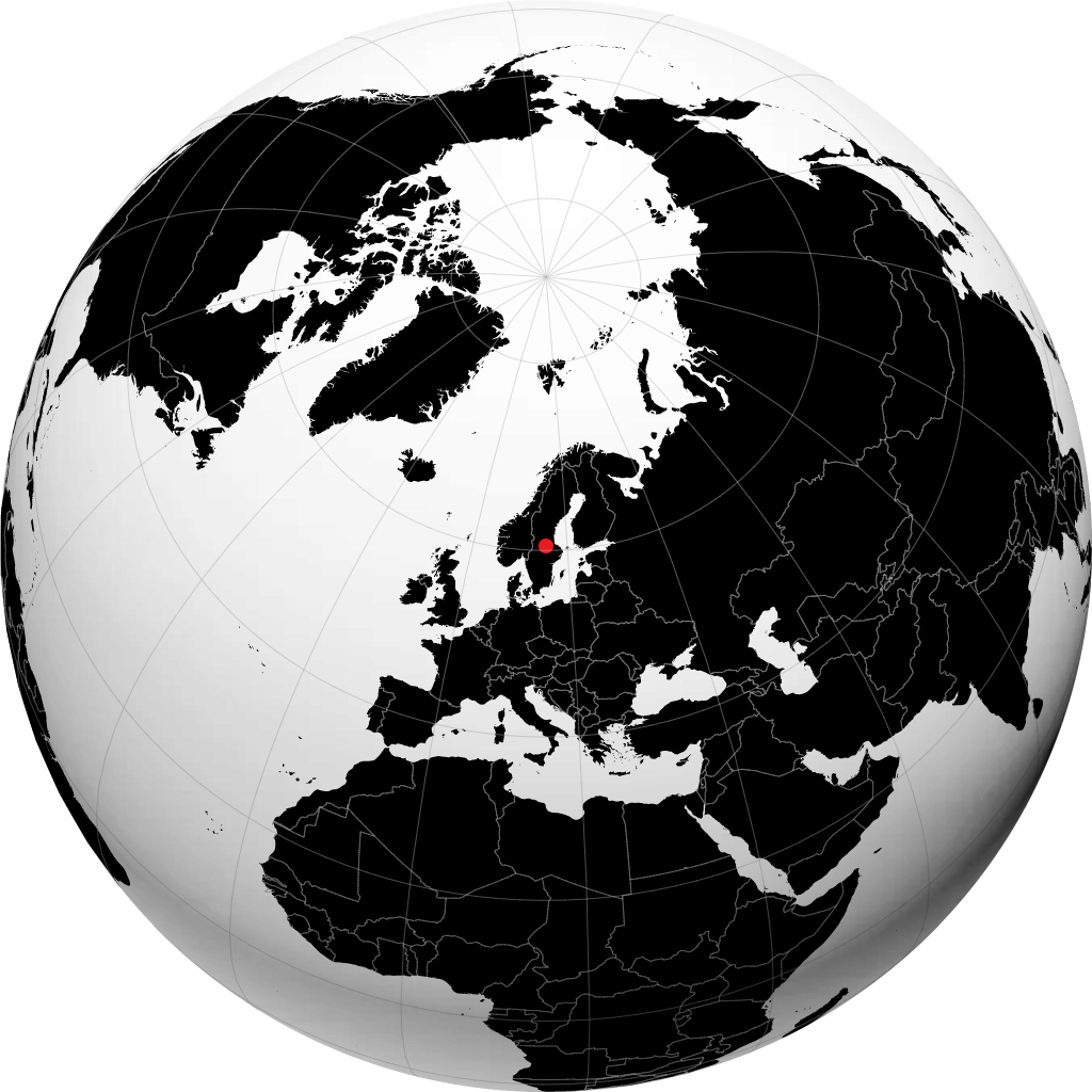 Borlänge op de globe