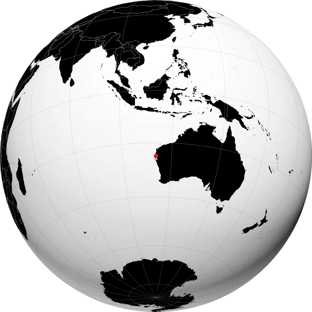 Carnarvon op de globe