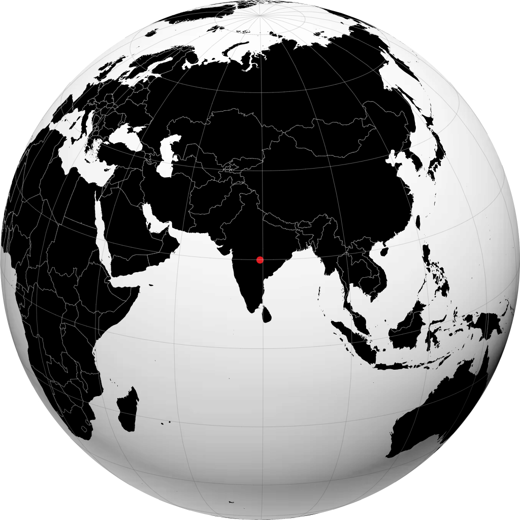 Chandrapur op de globe