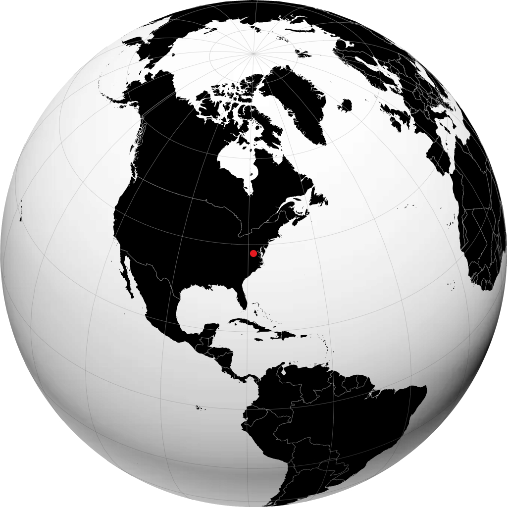 Charlottesville op de globe