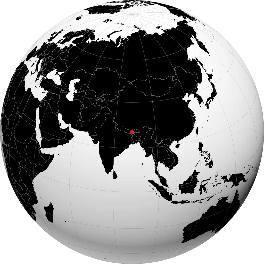 Darjeeling op de globe