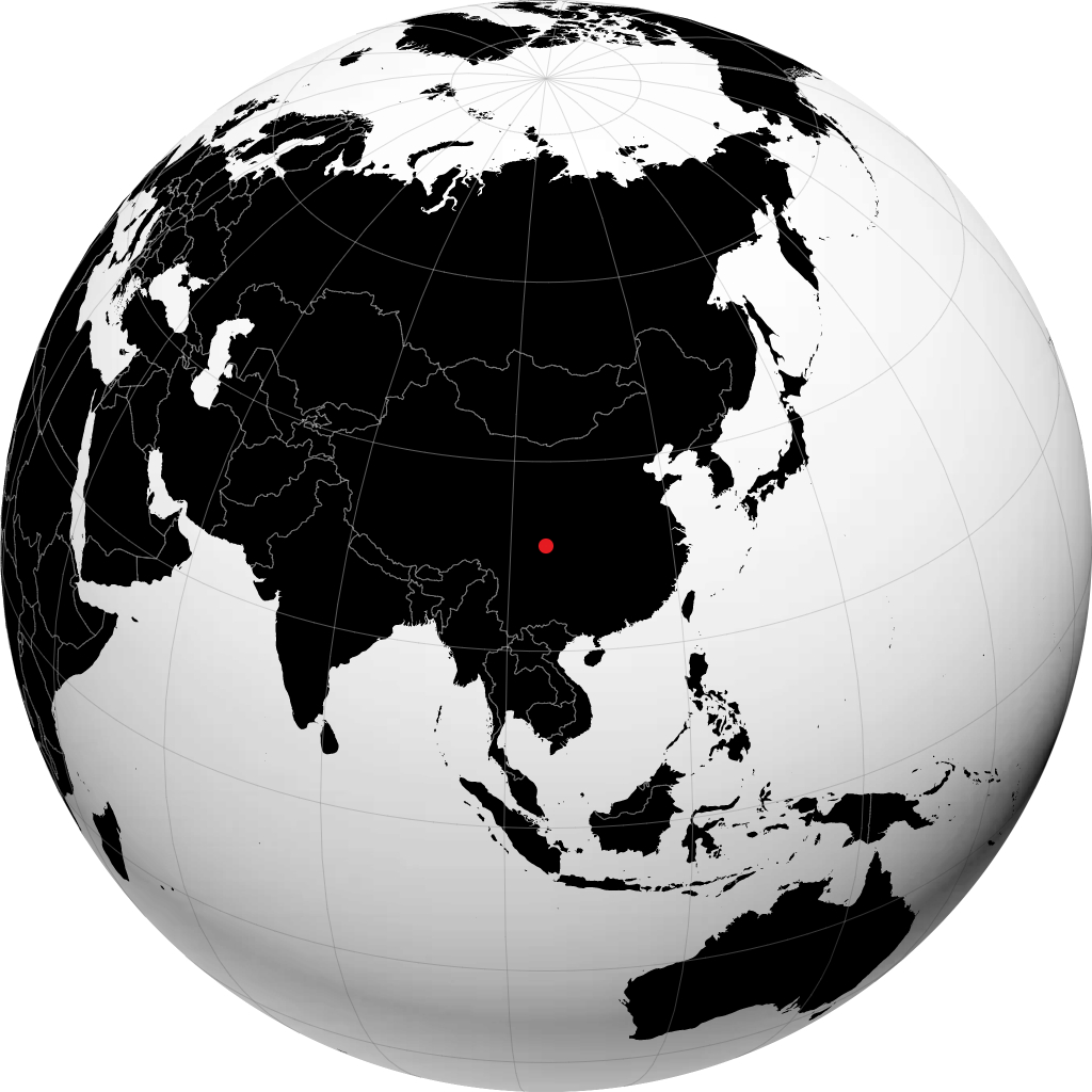 Deyang op de globe