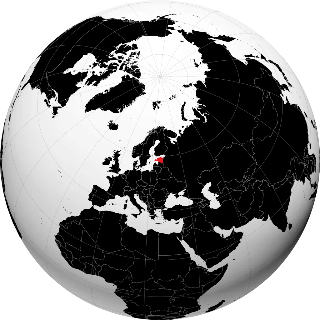 Estland op de globe