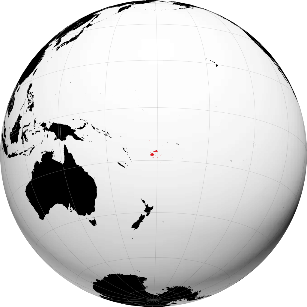 Fiji op de globe