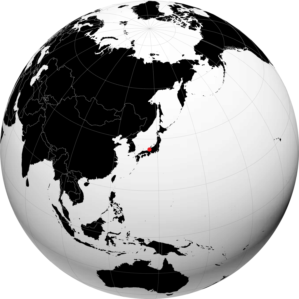 Fukui-shi op de globe
