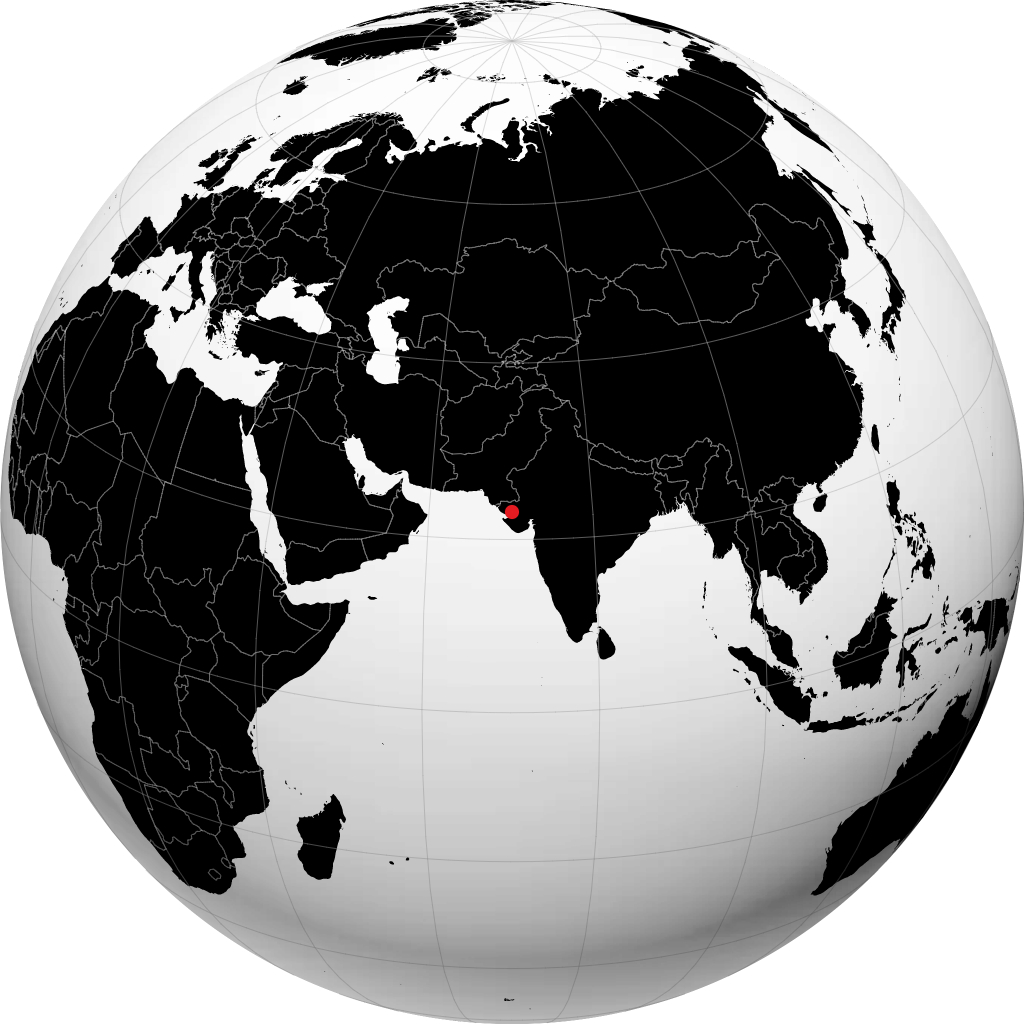 Gandhidham op de globe