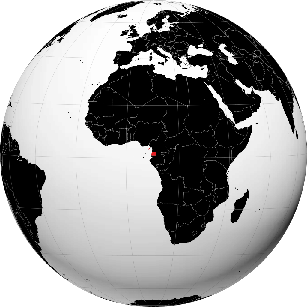 Equatoriaal-Guinea op de globe