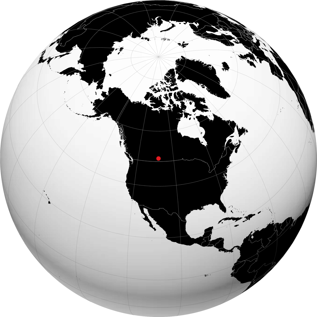 Gull Lake op de globe