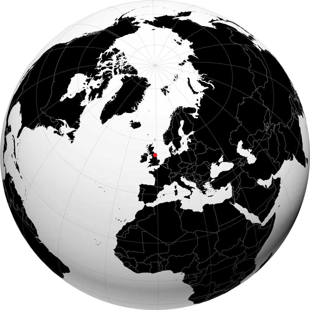 Hartlepool op de globe
