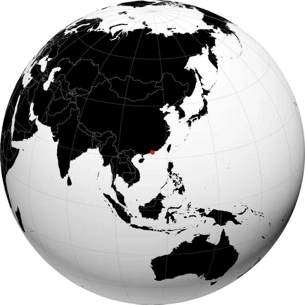 Hongkong op de globe