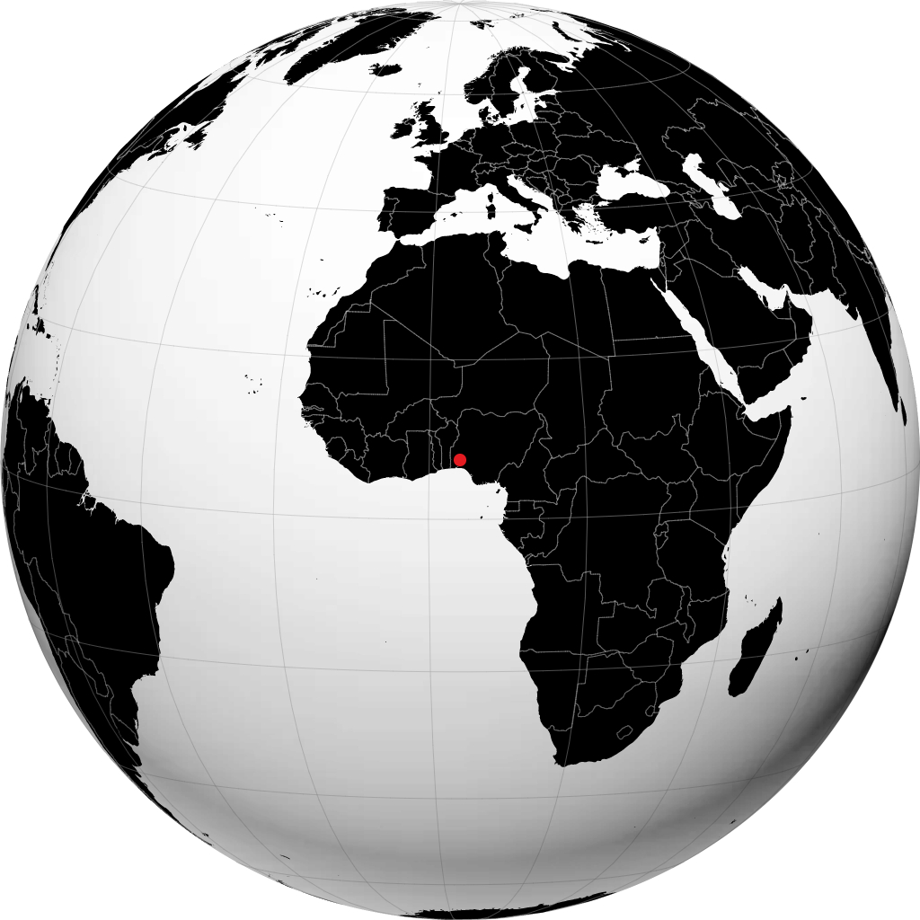 Ibadan op de globe