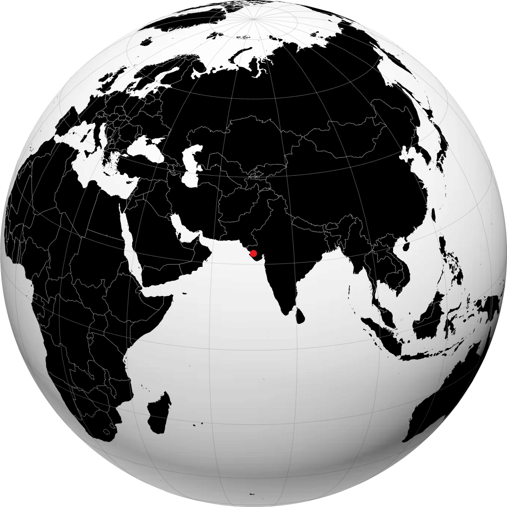 Jamnagar op de globe