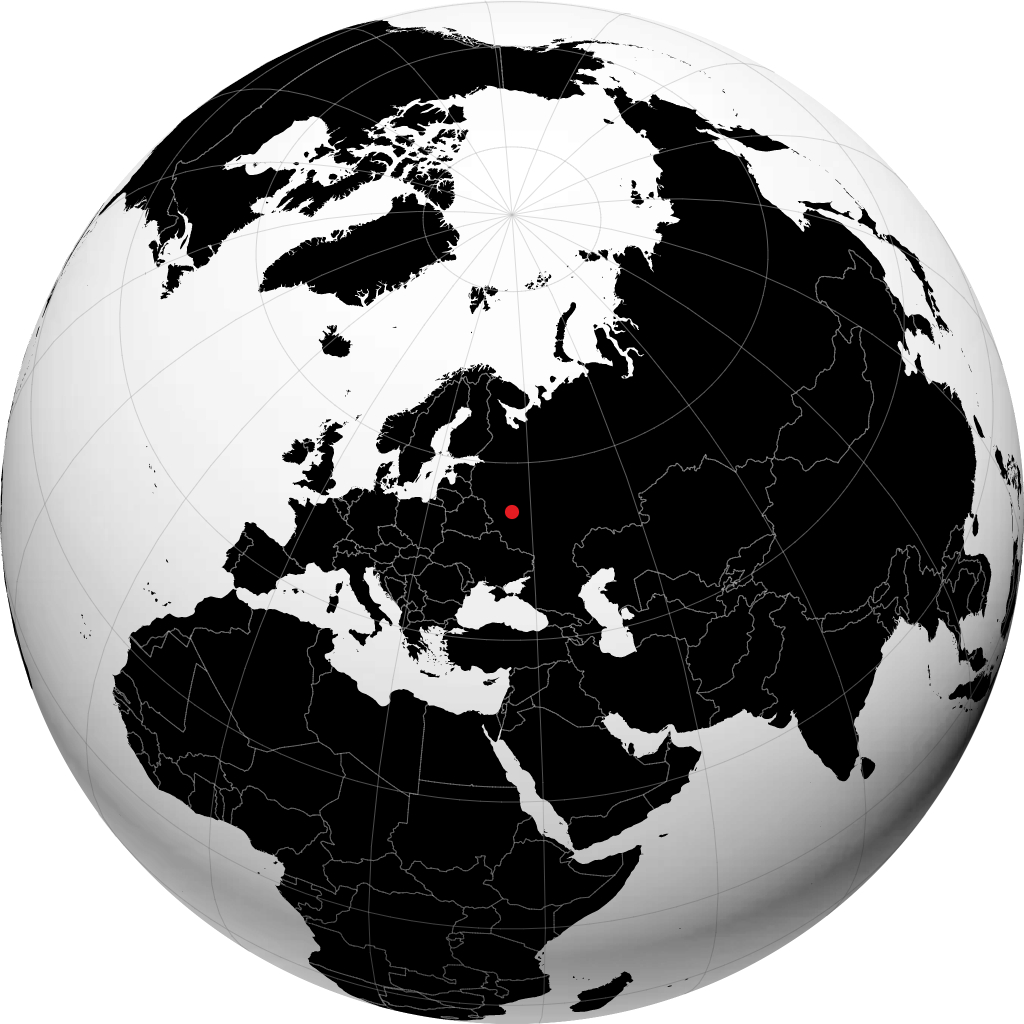 Kaluga op de globe
