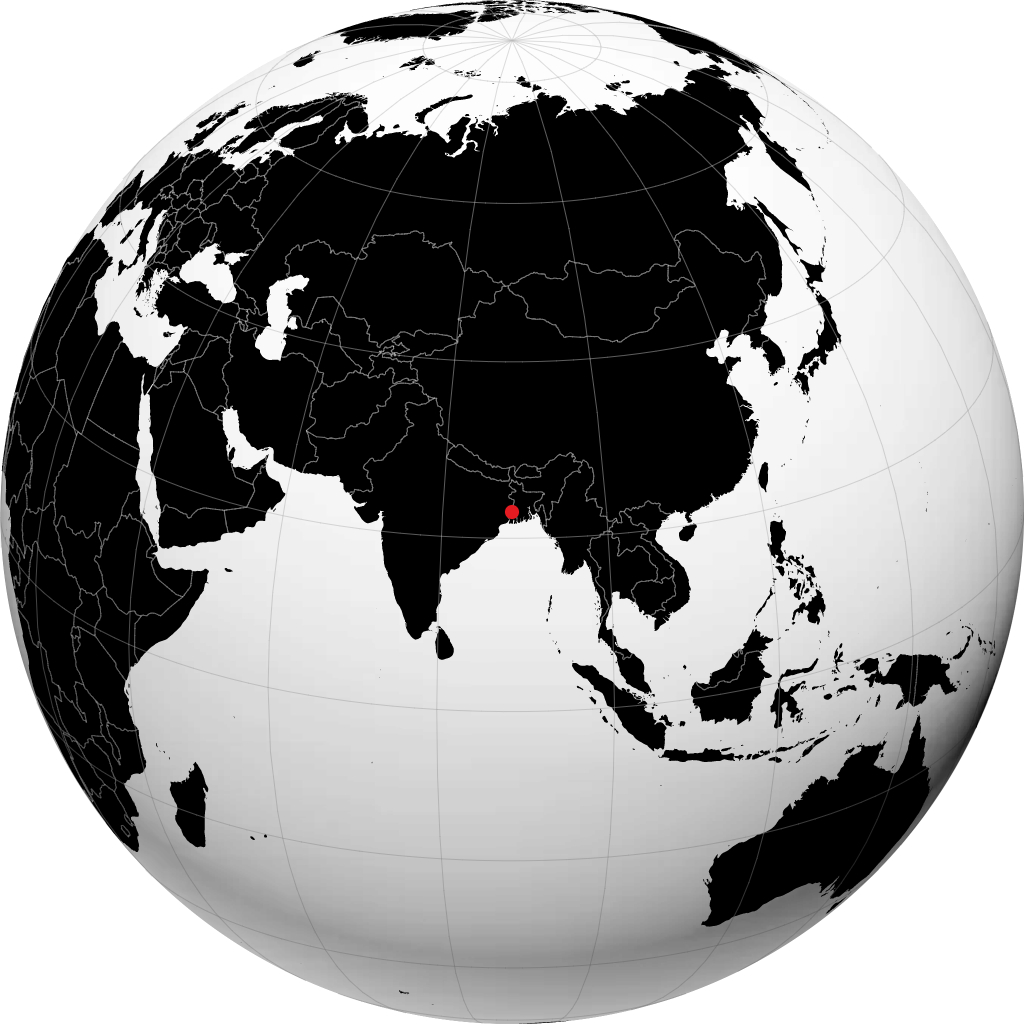 Kanchrapara op de globe