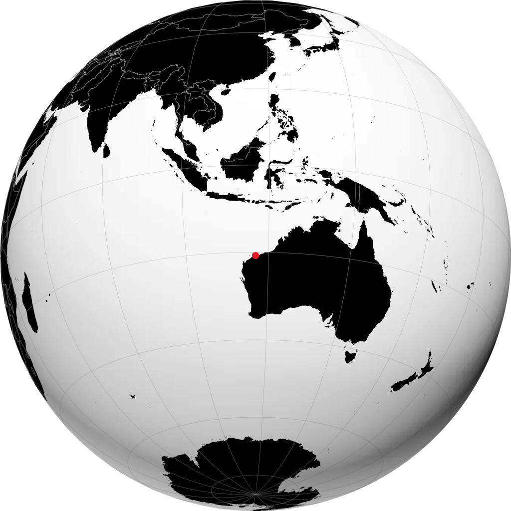 Karratha op de globe