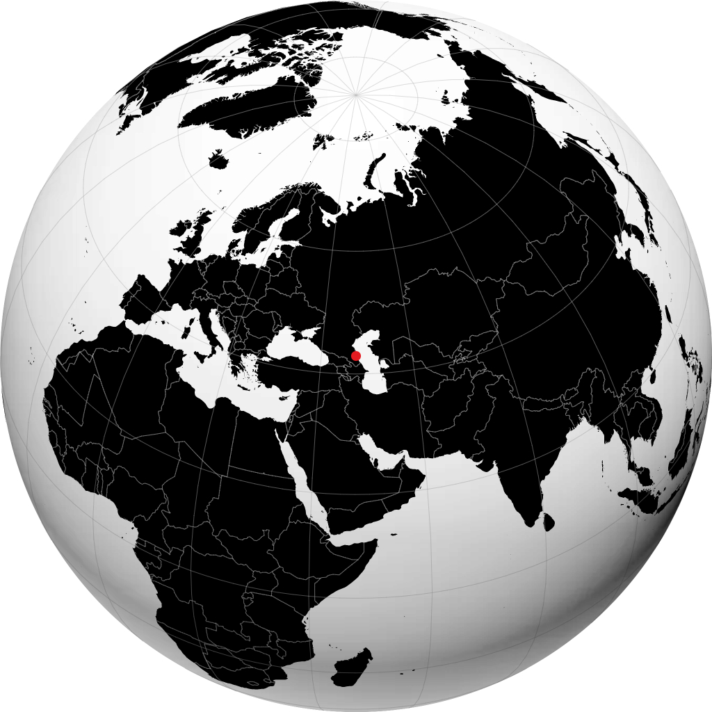 Kaspiysk op de globe