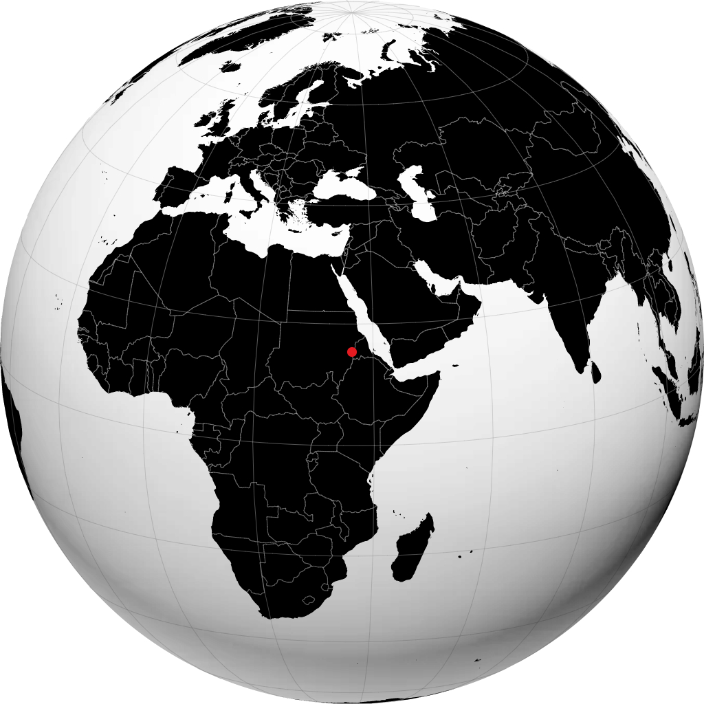 Kassala op de globe