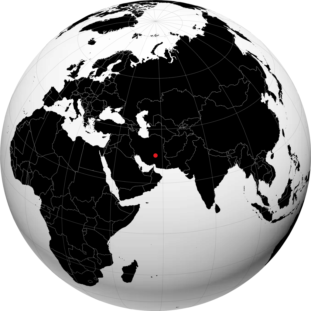 Kerman op de globe