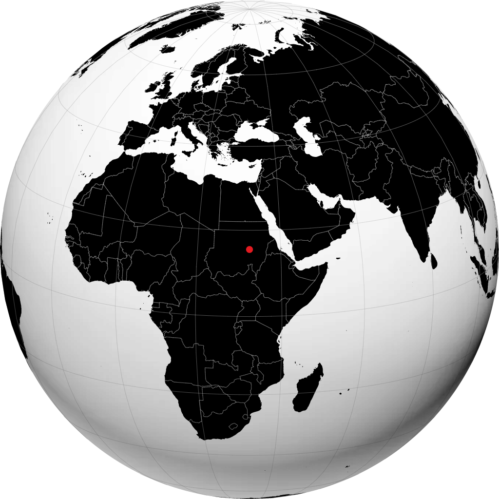 Khartoem op de globe