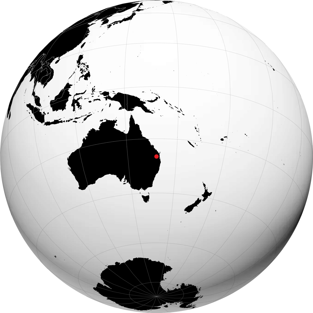 Kingaroy op de globe