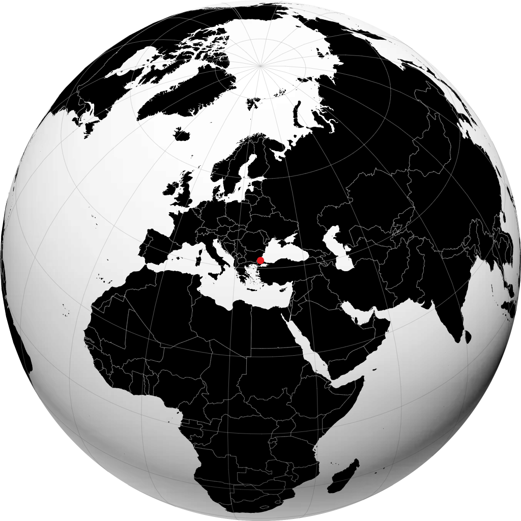 Kırklareli op de globe