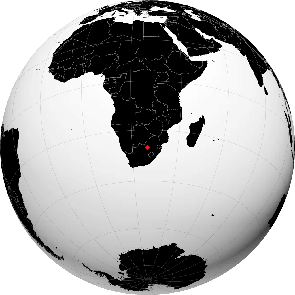 Klerksdorp op de globe