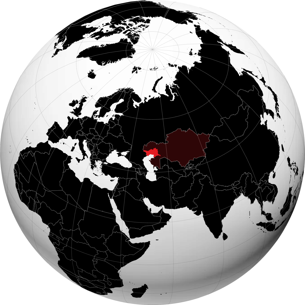 Regio Atyrau op de globe