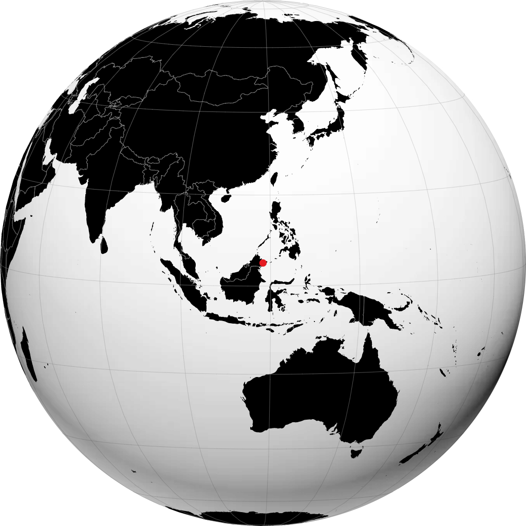 Lahad Datu op de globe