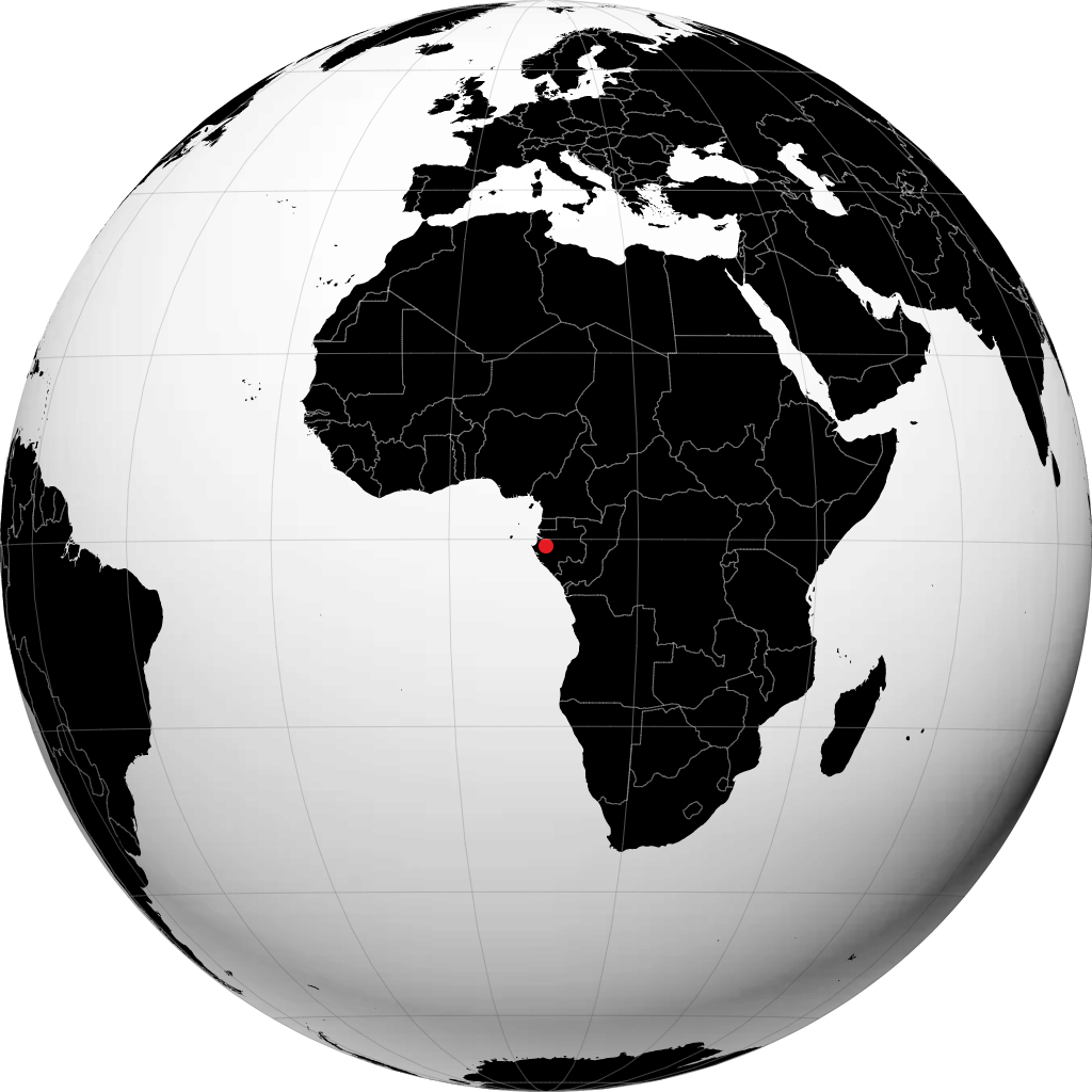 Lambaréné op de globe