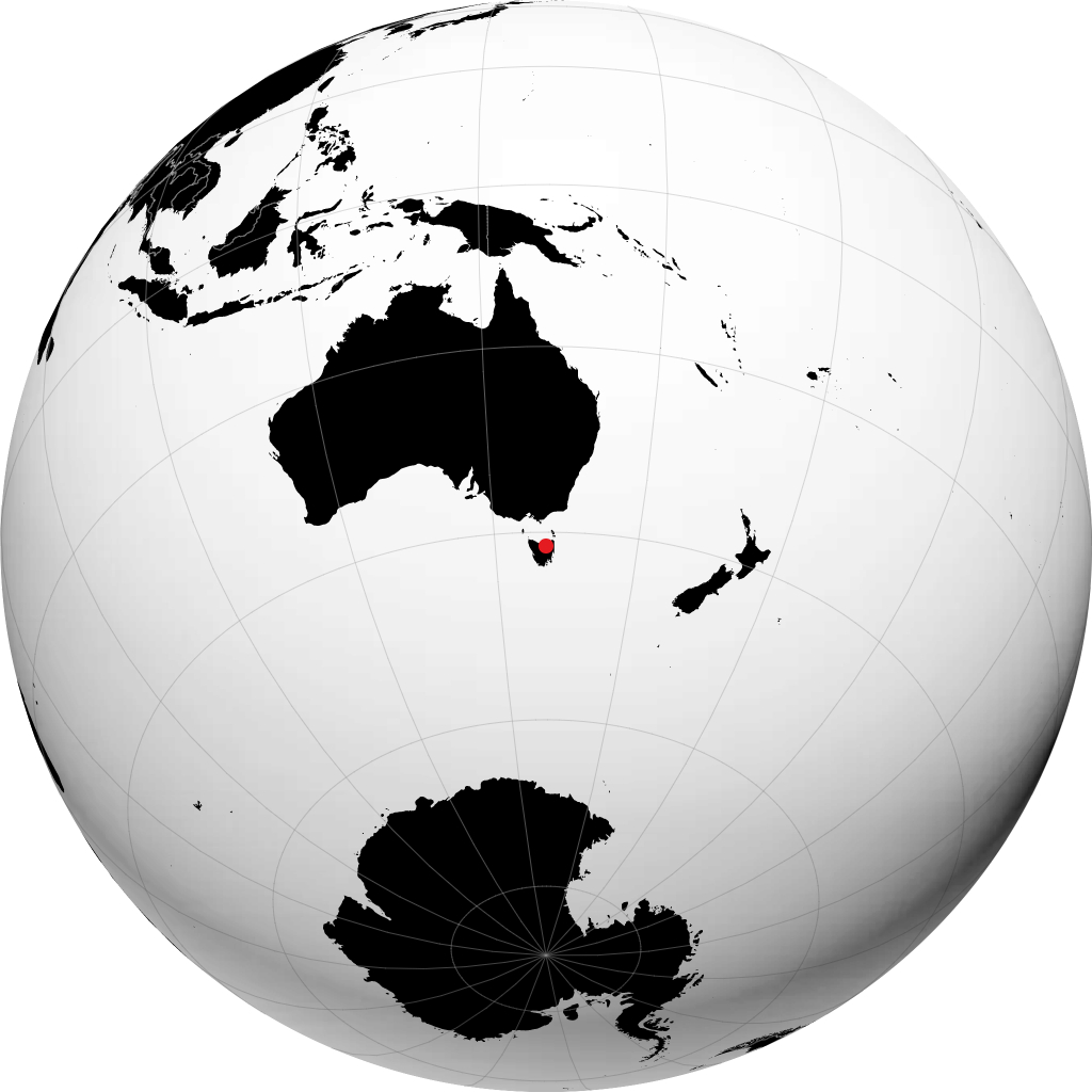 Launceston op de globe