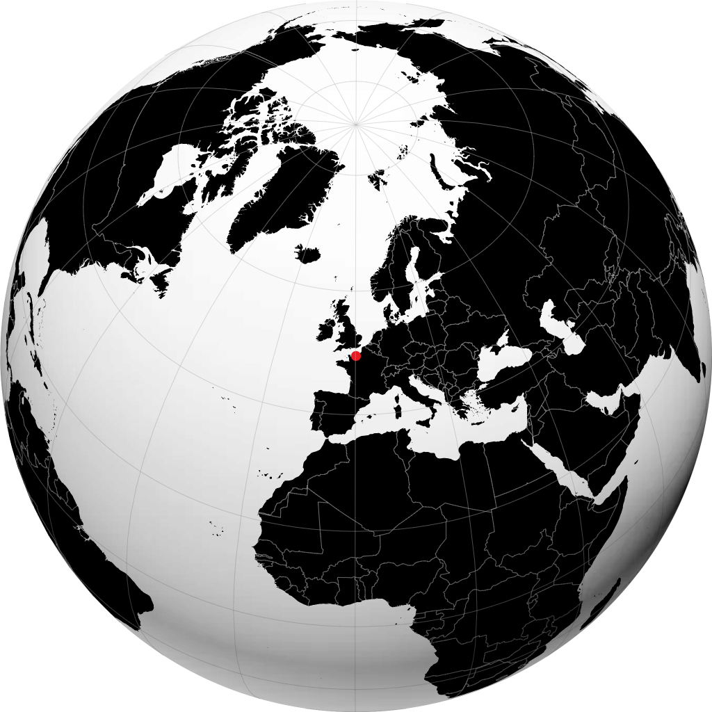 Le Havre op de globe